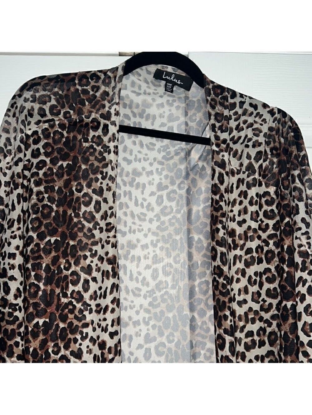 Lulus Cheetah Print Mesh Kimono - Picture 4 of 6